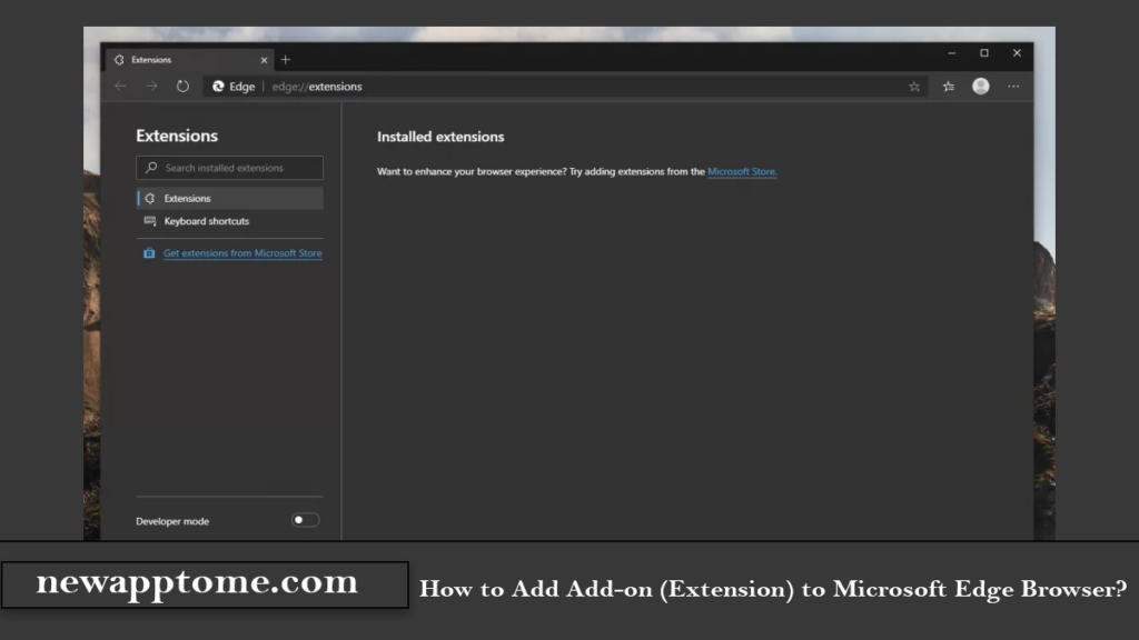 How to Add Extension in Edge