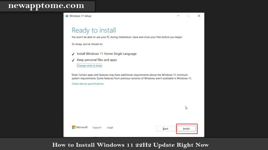 how to install windows 11 22h2 update right now with iso image 7