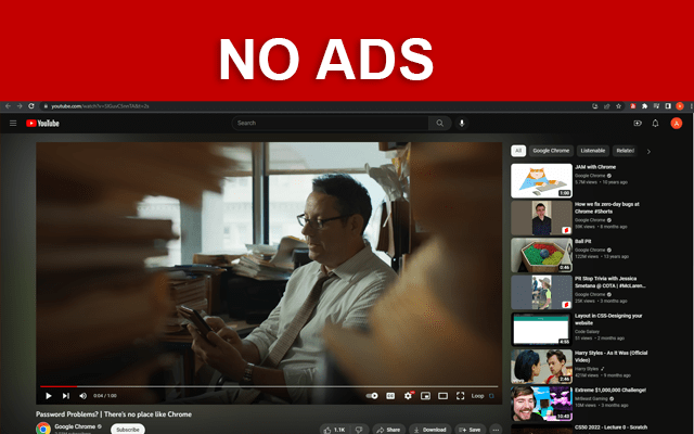 Adblock For YouTube Chrome Extension No Ads