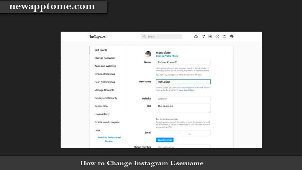 How to Change Instagram Username