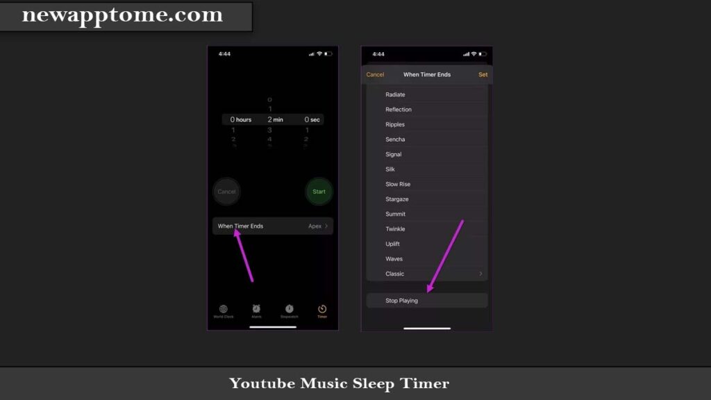 Youtube Music Sleep Timer