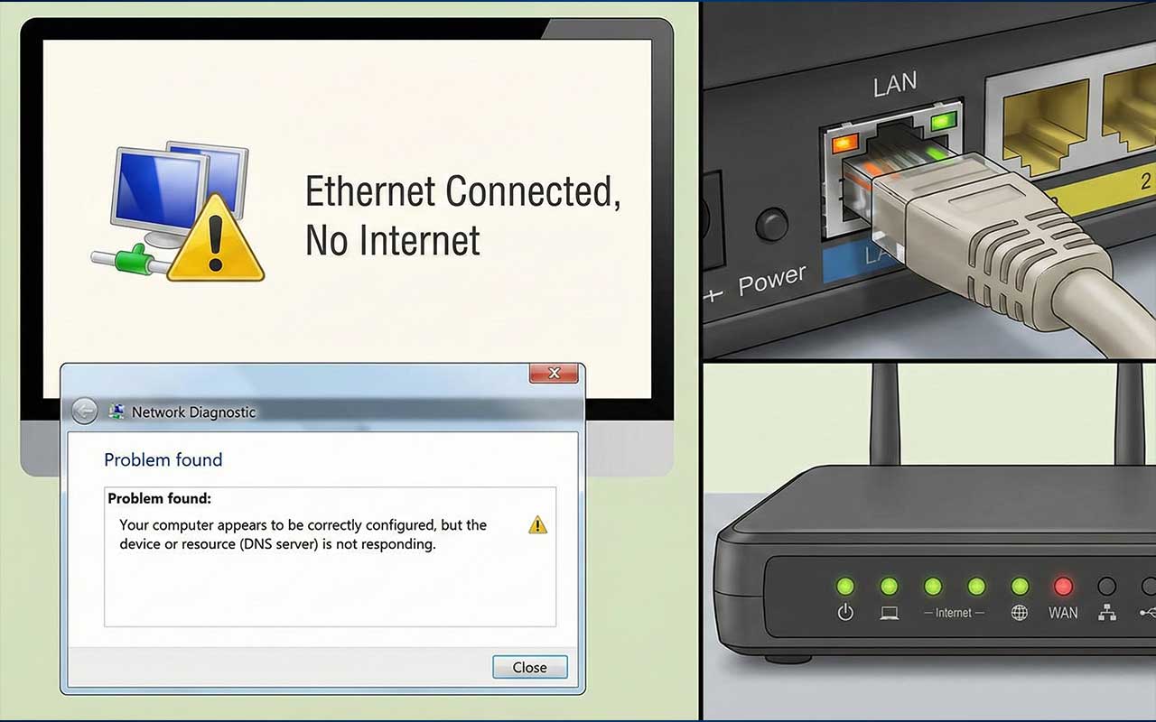 Ethernet Connected But No Internet Fixed Best