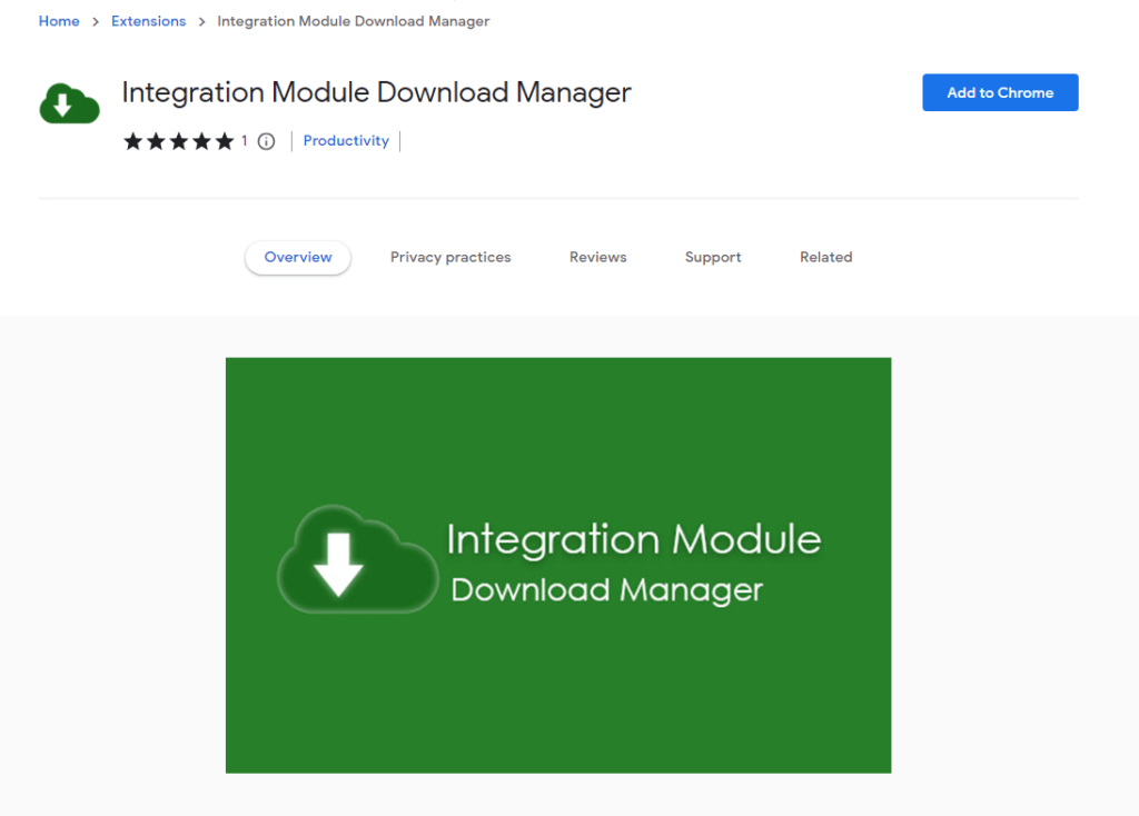 Integration Module Download Manager IDM  (Internet Download Manager For Chrome)