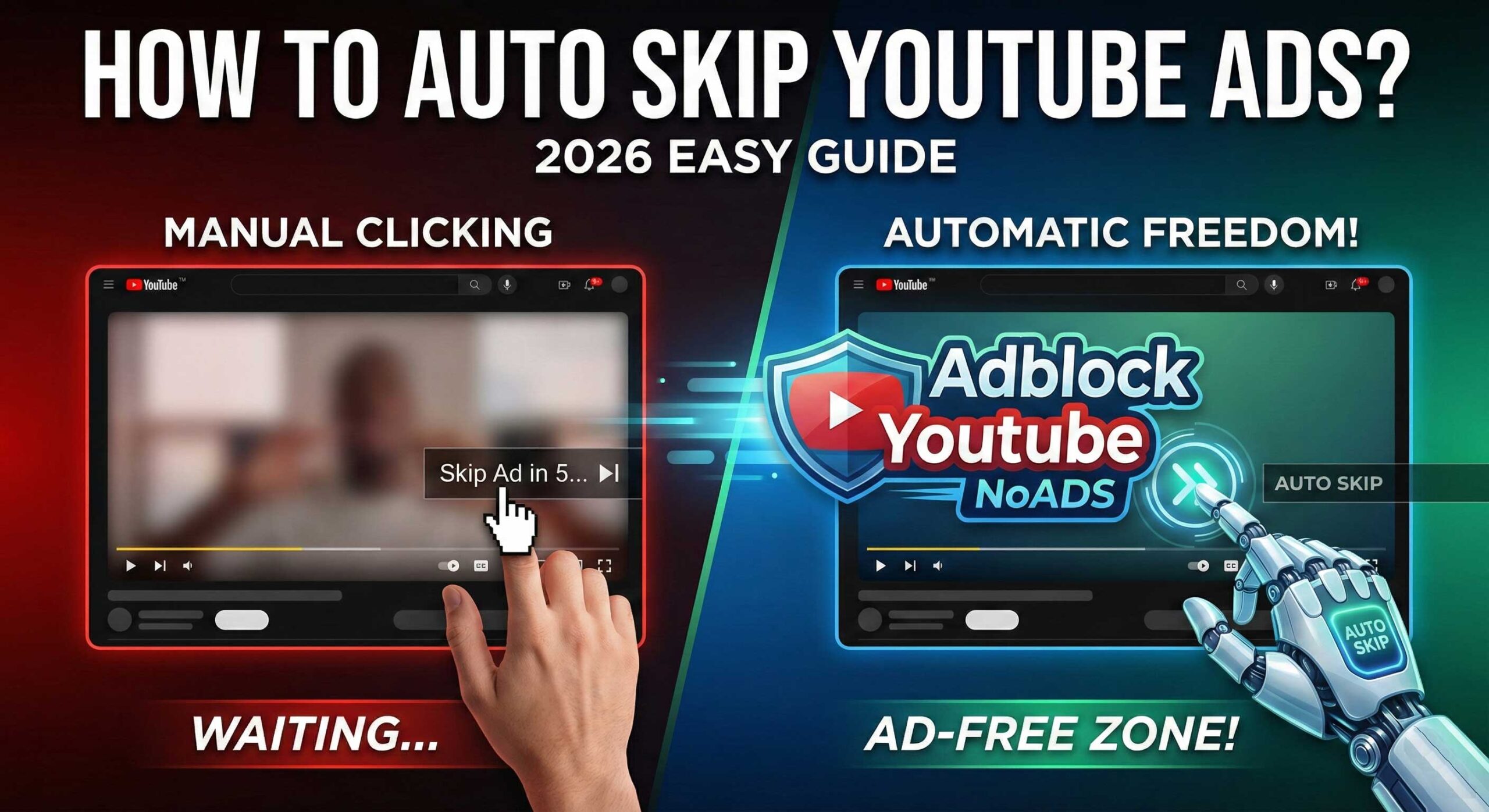 How to Auto Skip YouTube Ads? 2026 Easy Guide